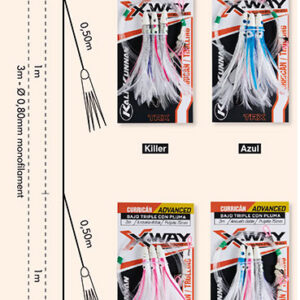 TRX BAJO TRIPLE CON PLUMA